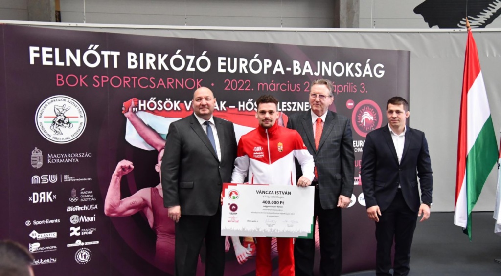 Read more about the article Birkózó Eb – Közel 30 millió forinttal jutalmazták a budapesti Eb érmeseit és helyezettjeit